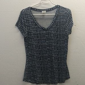 CUPIO Women's Top Size LG Blue/White